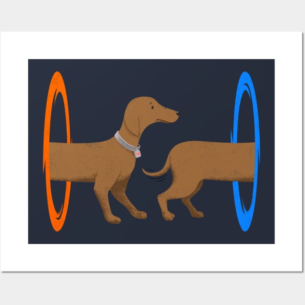 Wiener Dog Portal Wall Art by sketchboy01